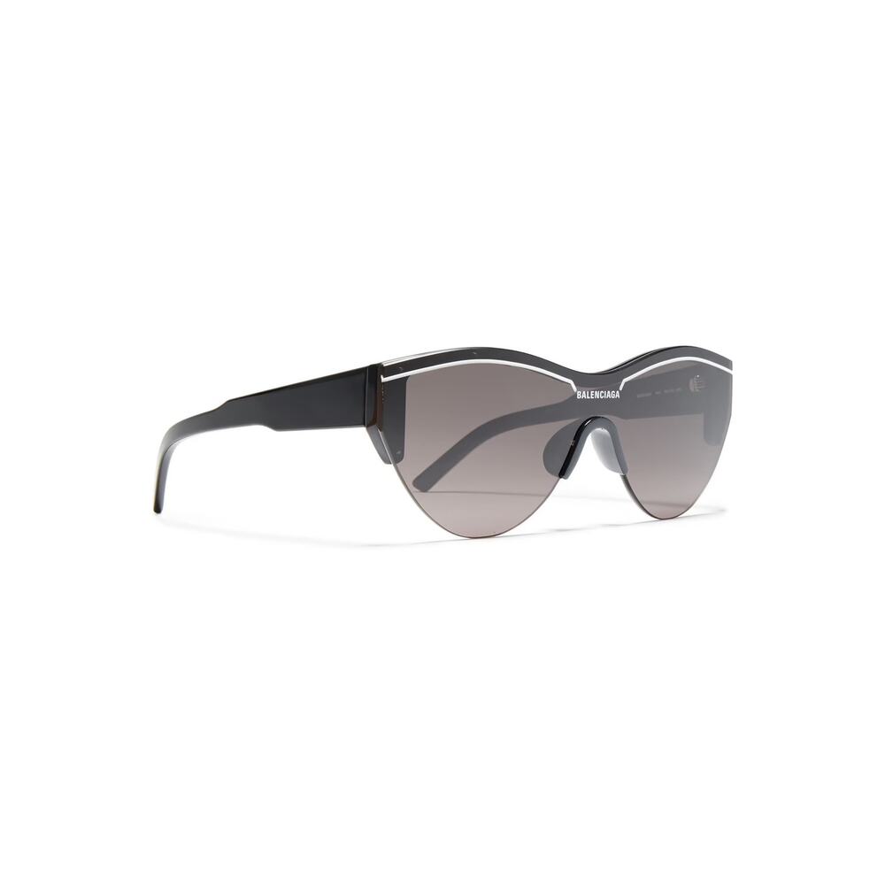 Balenciaga BB0004S Ski Cat-Eye Shield Sunglasses